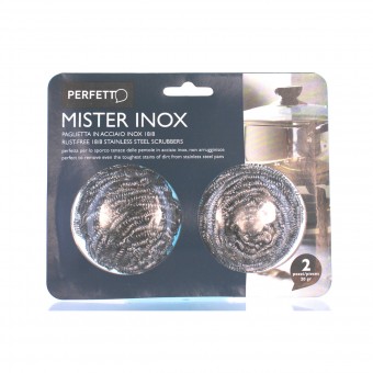 LA PIACENTINA SPUGNA ACCIAIO "PERFETTO MISTER INOX" 2 PZ. GR. 20, SPUGNE PIATTI E CUCINA/PANNI SPUGNA, S026300, 80198