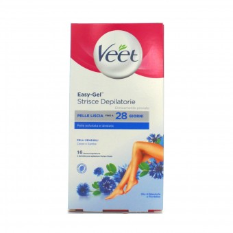 VEET 16 STRISCE DEPILATORIE CORPO PELLI SENSIBILI , STRISCE DEPILATORIE, S023815, 80307
