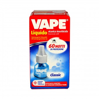 VAPE INSETTICIDA RICARICA LIQUIDA CLASSIC 60 NOTTI, INSETTICIDI VOLANTI, S031947, 80460