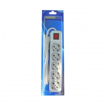 PRESA MULTIPLA TRIVALENTE CON INTERRUTORE 5 PRESE SCHUKO , LAMPADINE, S140588, 80720