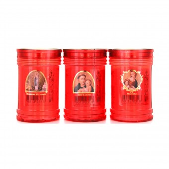 LUMINO VOTIVO SER 30T ROSSO IMMAGINI ASSORTITE LUMINI (durata 35 ore cad), LUMINI, S129298, 80858