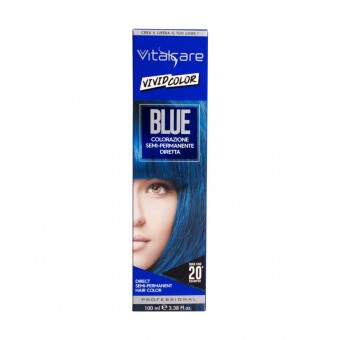 VITALCARE VIVID COLOR BLUE COLORAZIONE CAPELLI SEMI PERMANENTE 100 ML, COLORANTI, S158072, 81126