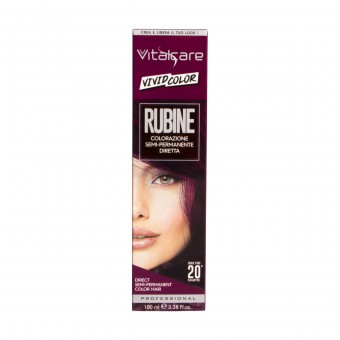 VITALCARE VIVID COLOR RUBINE COLORAZIONE CAPELLI SEMI PERMANENTE 100 ML, COLORANTI, S158077, 81156