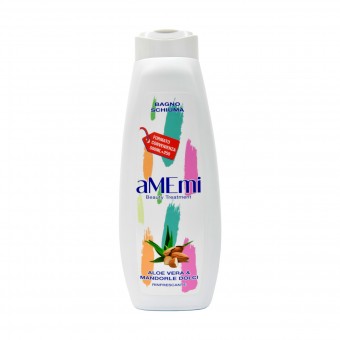AMEMI BAGNO SCHIUMA ALOE VERA & MANDORLE DOLCI RINFRESCANTE 750 ML, BAGNO/DOCCIA SCHIUMA, S157795, 81270
