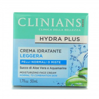 CLINIANS CREMA HYDRA PLUS IDRATANTE LEGGERA PELLI NORMALI O MISTE 50 ML, CURA VISO DONNA, S089185, 81303