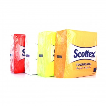 SCOTTEX TOVAGLIOLI 33x33 2 VELI 33 PEZZI COLORATI, TOVAGLIOLI CARTA, S033030, 81320