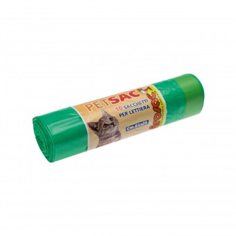 VIROSAC 10 SACCHETTI VERDI PER LETTIERA CM.84x35 CON MANIGLIE HD , IGIENE, S128684, 81382