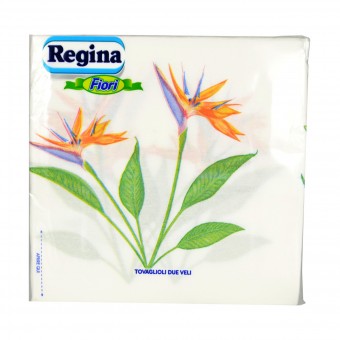 REGINA TOVAGLIOLI FIORI 38x38 2 VELI 44 PEZZI, TOVAGLIOLI CARTA, S091299, 81559