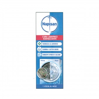 NAPISAN CURA LAVATRICE IGIENIZZANTE ELIMINA CATTIVI ODORI RIMUOVE SPORCO E CALCARE LIQUIDO 250 ML, TRATTAMENTO BUCATO, S143113, 81704