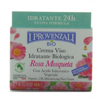 I PROVENZALI ROSA MOSQUETA BIO CREMA VISO 24H IDRATANTE PELLI NORMALI E MISTE 50 ML , CURA VISO DONNA, S126212, 82100