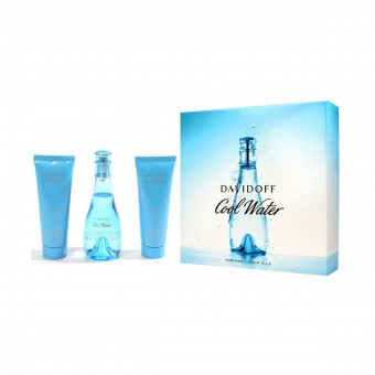 DAVIDOFF COOL WATER WOMAN COFANETTO EDT 100 ML + BODY LOTION 75 ML + DOCCIA GEL 75 ML, CONFEZIONI REGALO, S158262, 82461