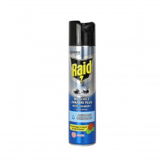RAID INSETTICIDA MOSCHEeZANZARE PLUS AQUA-BASE SPRAY 400 ML, INSETTICIDI VOLANTI, S158511, 82511