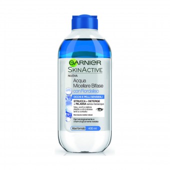GARNIER ACQUA MICELLARE DETERGENTE BIFASE FIORDALISO 400 ML, PULIZIA VISO DONNA, S147292, 82663