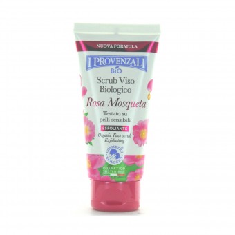 I PROVENZALI ROSA MOSQUETA BIO SCRUB VISO BIOLOGICO ESFOLIANTE 75 ML, CURA VISO DONNA, S139255, 82712