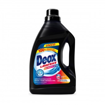 DEOX DETERSIVO LIQUIDO BUCATO LAVATRICE COLORATI E SCURI 24 LAVAGGI 1200 ML, BUCATO LANA DELICATI CAPI NERI SPECIFICI, S150682, 82864