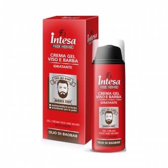 INTESA POUR HOMME CREMA GEL VISO e BARBA IDRATANTE OLIO DI BAOBAB 50 ML, DOPOBARBA, S153930, 82877