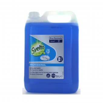SVELTO BRILLANTANTE LIQUIDO TANICA 5 LITRI FORMATO PROFESSIONALE, ADDITIVI LAVASTOVIGLIE, S148263, 83406