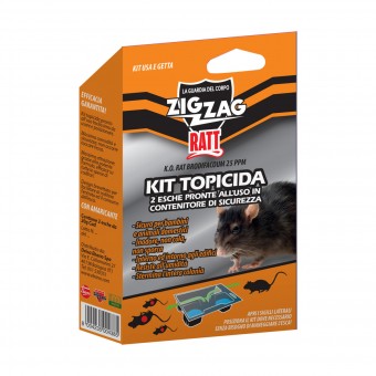 ZIG ZAG RATT KIT TOPICIDA 2 ESCHE USA E GETTA PER INTERNI ED ESTERNI, INSETTICIDI STRISCIANTI, S158543, 83656