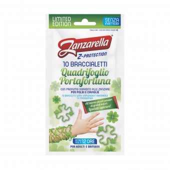 ZANZARELLA 10 BRACCIALI QUADRIFOGLIO PORTAFORTUNA POLSIeCAVIGLIE ADULTIeBAMBINI REPELLENTE, INSETTOREPELLENTI/DOPO PUNTURA, S158826, 83663