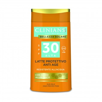 CLINIANS SOLARE LATTE PROTETTIVO ANTI AGE SPF30 RESISTENTE ALL'ACQUA 200 ML, SOLARI, S158636, 83684
