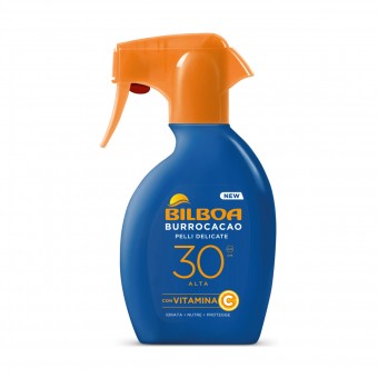 BILBOA BURROCACAO TRIGGER SPF30 PELLI DELICATE 250 ML, SOLARI, S158733, 83880