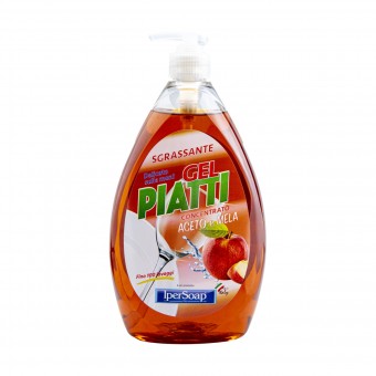 IPERSOAP PIATTI GEL CONCENTRATO ACETO e MELA DISPENSER 100 LAVAGGI 1000 ML, STOVIGLIE MANO, S156840, 83958
