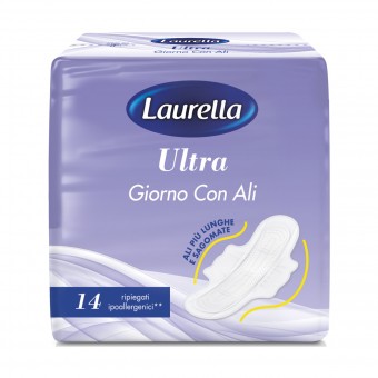 LAURELLA ULTRA GIORNO CON ALI RIPIEGATI 14 PZ ASSORBENTI, ASSORBENTI ESTERNI, S158869, 84040
