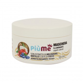 PIUME MASCHERA ILLUMINANTE PER CAPELLI COLORATI 300 ML, DOPO SHAMPOO, S158941, 84157