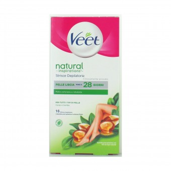 VEET 16 STRISCE DEPILATORIE CORPO NATURAL INSPIRATIONS ARGAN OIL, STRISCE DEPILATORIE, S132220, 84184