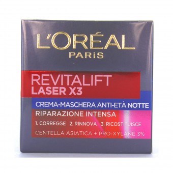 L'OREAL CREMA VISO REVITALIFT LASER X3 NOTTE 50 ML, CURA VISO DONNA, S118914, 84242