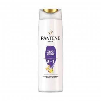 PANTENE SHAMPOO + BALSAMO + TRATTAMENTO 3in1 CORPO & VOLUME 225 ML., SHAMPOO, S105704, 84275