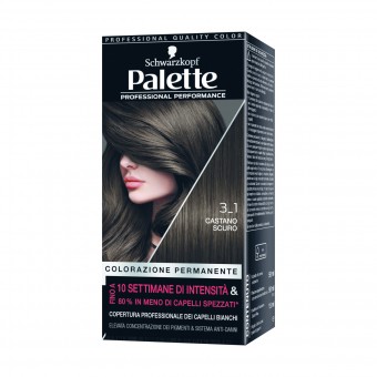 PALETTE COLORAZIONE PROFESSIONALE PERMANENTE 3,1 CASTANO SCURO , COLORANTI, S096309, 84309