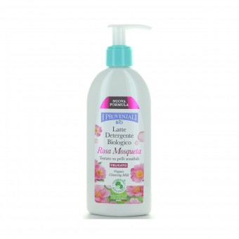 I PROVENZALI ROSA MOSQUETA BIO LATTE VISO DETERGENTE PELLI SENSIBILI 200 ML, PULIZIA VISO DONNA, S126217, 84444