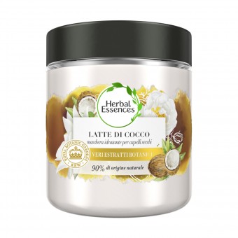 HERBAL ESSENCES MASCHERA CAPELLI SECCHI LATTE DI COCCO 250 ML, DOPO SHAMPOO, S159277, 84575