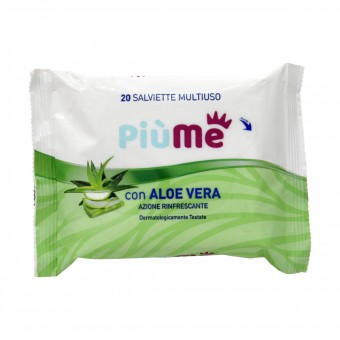 PIUME SALVIETTE MULTIUSO RINFRESCANTI CON ALOE VERA 20 PZ, SALVIETTINE, S159004, 84577