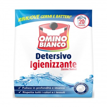 OMINO BIANCO DETERSIVO+IGIENIZZANTE 20 LAVAGGI KG 1,100, TRATTAMENTO BUCATO, S147835, 84654