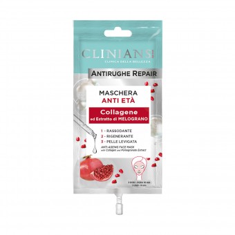 CLINIANS MASCHERA ANTI ETA' ANTIRUGHE REPAIR 3 DOSI 15 ML, CURA VISO DONNA, S159356, 84772