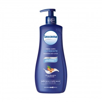 LEOCREMA CREMA CORPO FLUIDA NUTRIENTE OLIO DI MANDORLE E PANTENOLO PELLE SECCA O MOLTO SECCA 500 ML, TRATTAMENTO CORPO, S159391, 84792