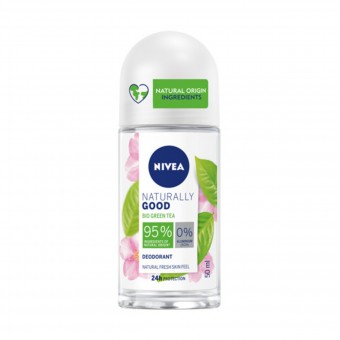 NIVEA DEODORANTE ROLL-ON NATURALLY GOOD BIO GREEN TEA 24H 50 ML, DEODORANTI ANTIODORE PER PERSONA, S159455, 84815