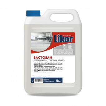 LIKOR BACTOSAN DETERGENTE ALCOLICO MULTIUSO PROFESSIONAL TANICA 5 KG, PAVIMENTI, S159503, 84998