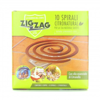 ZIG ZAG INSETTICIDA SPIRALI CITRONATURAL 10 PZ, INSETTICIDI VOLANTI, S140284, 85131