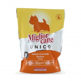 MIGLIOR CANE UNICO CROCCHETTE CON TACCHINO PER CANI DI PICCOLA TAGLIA BUSTA CON ZIP 800 Grammi, NUTRIZIONE, S151419, 85134