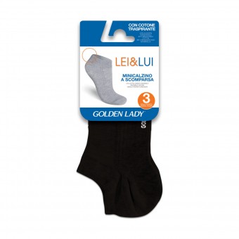 GOLDEN LADY CALZINO MINI LUI&LEI NERO 3 PAIA TAGLIA M/L, CALZE, COLLANT & GAMBALETTI, S159565, 85176