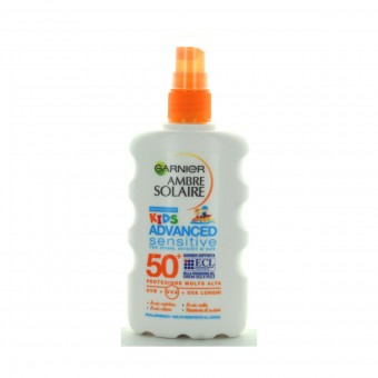 AMBRE SOLAIRE KIDS ADVANCED SENSITIVE SPRAY IP50+ 200 ML , SOLARI, S113772, 85234
