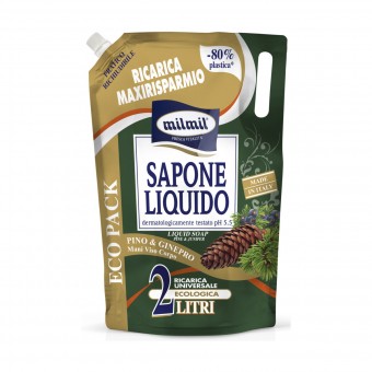 MIL MIL SAPONE LIQUIDO RICARICA BUSTA PINO & GINEPRO 2 LT, SAPONI, S159634, 85307