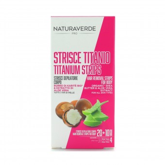 NATURAVERDE PROFESSIONAL STRISCE PER EPILAZIONE A FREDDO CORPO 20 PZ + 10 omaggio, STRISCE DEPILATORIE, S036425, 85424