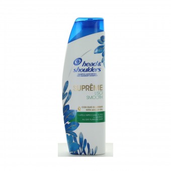 HEAD&SHOULDERS SHAMPOO ANTIFORFORA SUPREME LISCI CON OLIO DI ARGAN 225 ML, SHAMPOO, S151825, 85582