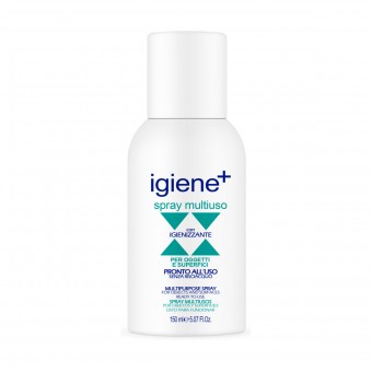 IGIENE+ SPRAY MULTIUSO CON IGIENIZZANTE OGGETTI E SUPERFICI 150 ML, SGRASSATORI/PICCOLE SUPERFICI, S159675, 85596