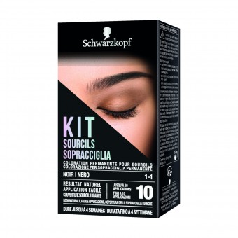 SCHWARZKOPF KIT SOPRACCIGLIA COLORAZIONE PERMANENTE 1-1 NERO , COLORANTI, S159709, 85613