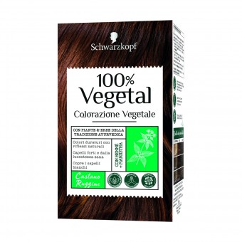 SCHWARZKOPF 100% VEGETAL COLORAZIONE VEGETALE CASTANO RUGGINE, COLORANTI, S159713, 85617